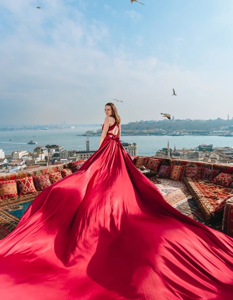 Фотосессия на крыше Стамбула с чайками