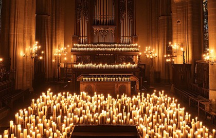 Магия свечей. Орган при свечах. Рождественское барокко
