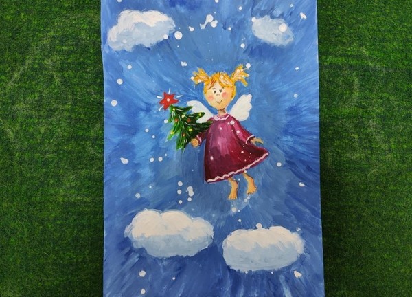 Мастер-класс по рисованию «Ангел Рождества»