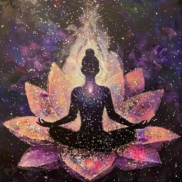 7.01 в 15.00 Новогодний мастер-класс по интерьерным картинам "Медитация", акрил.