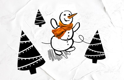 Солнышко и снежные человечки