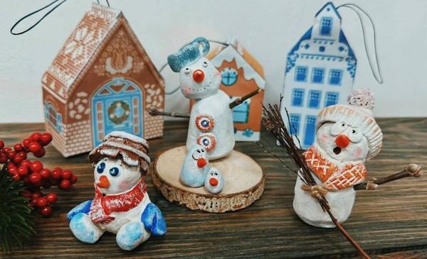 Мастер-класс по лепке из глины «Снежная семья»