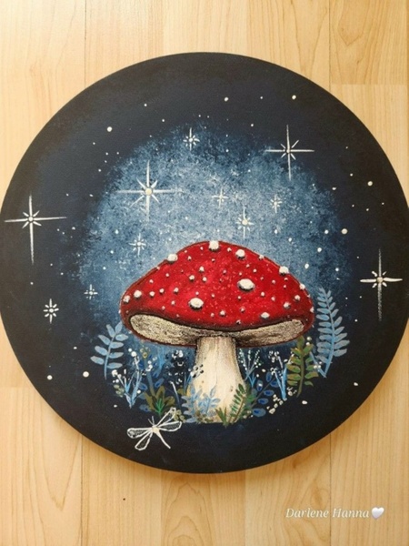 9.01 в 12.00 Новогодний мастер-класс для детей "Гриб", акрил.