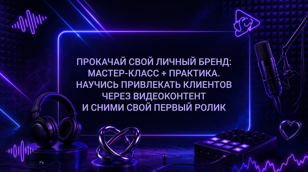 ПРОКАЧАЙ СВОЙ ЛИЧНЫЙ БРЕНД: МАСТЕР-КЛАСС + ПРАКТИКА. НАУЧИСЬ ПРИВЛЕКАТЬ КЛИЕНТОВ ЧЕРЕЗ ВИДЕОКОНТЕНТ