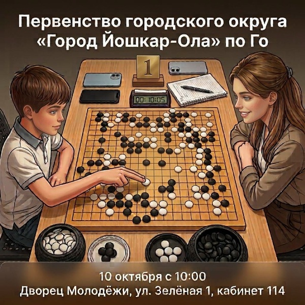 Турнир по игре Го среди детей и любителей на доске 19х19