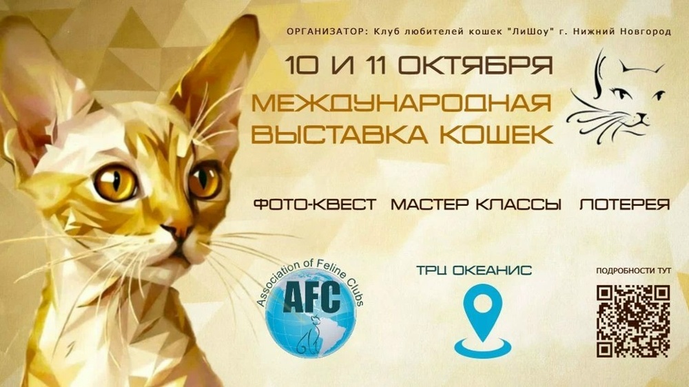 Международная выставка кошек в ТРЦ «Океанис»