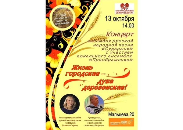 Концерт «Жизнь городская-душа деревенская!»