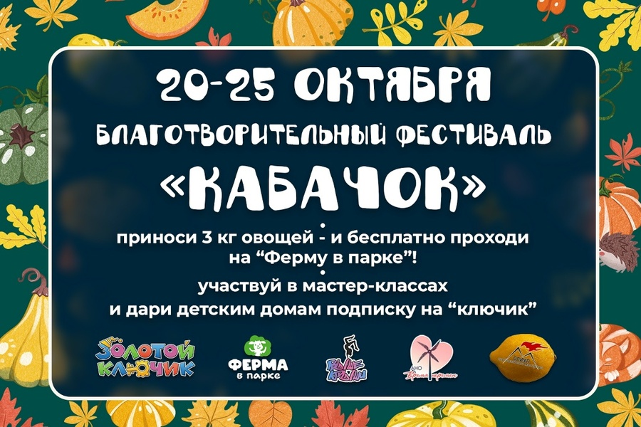 ЮБИЛЕЙНЫЙ БЛАГОТВОРИТЕЛЬНЫЙ ФЕСТИВАЛЬ 'КАБАЧОК'