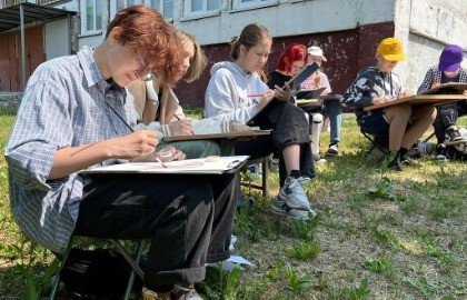 Портрет в технике сухой кисти
