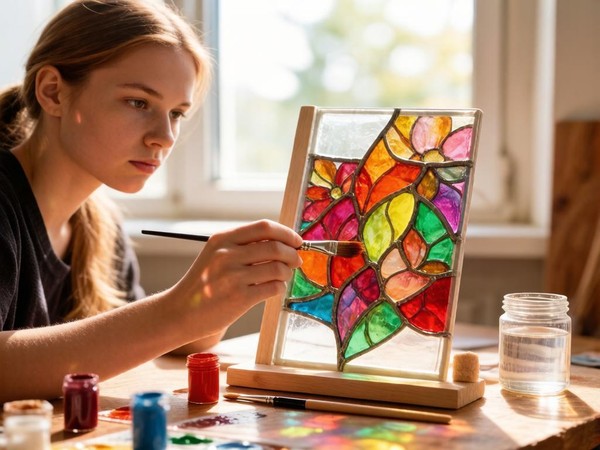 Мастер-класс «Обучение витражной росписи»