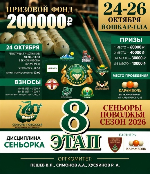 «Сеньоры Поволжья — 2026» 8 этап
