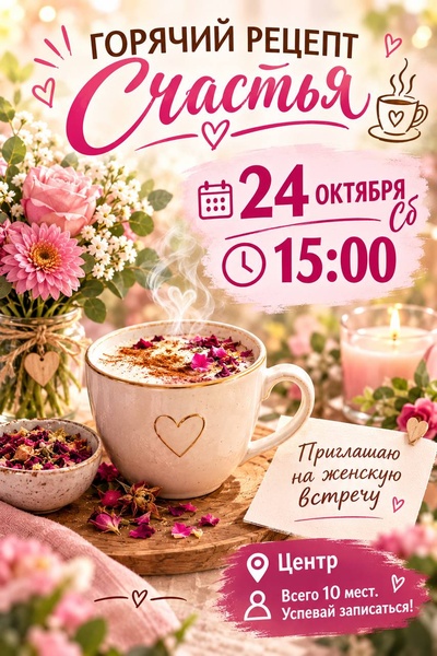 Женская встреча "Горячий рецепт счастья"