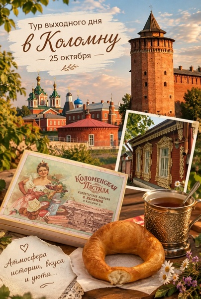 Автобусный тур в Коломну: Калачная, Коломенская пастила и Кремль