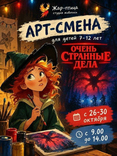 Осенние каникулы в Жар-птице 26-30 октября!
Арт-смена "Эти странные дела!"