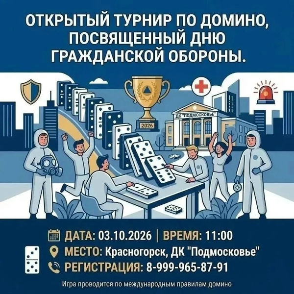 Открытый турнир по домино ко Дню гражданской обороны