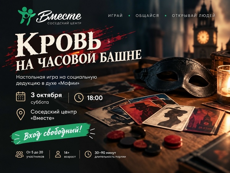 «Кровь на часовой башне» — игра, где доверять нельзя никому