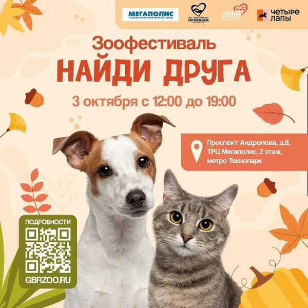 Выставка-пристройство животных из приютов «Найди друга!»