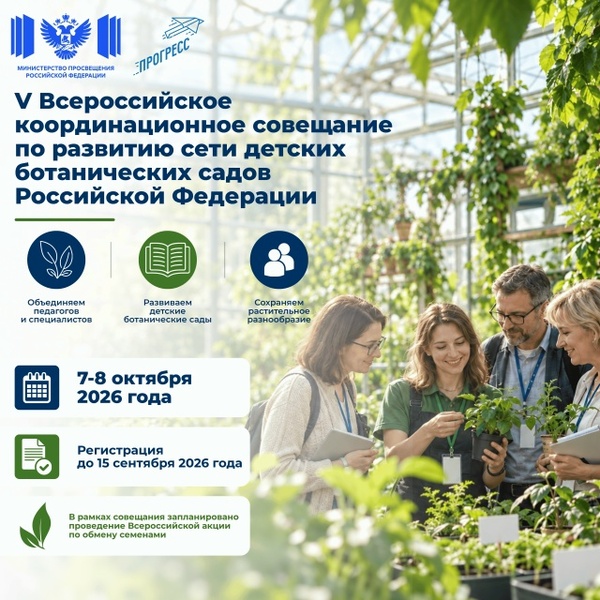 V Всероссийское координационное совещание по развитию Сети детских ботанических садов
