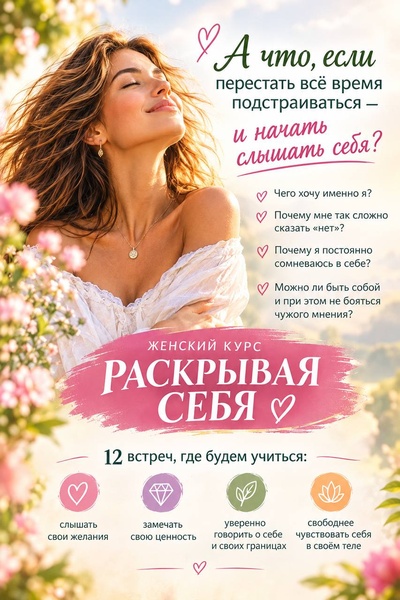 Женский курс "РАСКРЫВАЯ СЕБЯ"