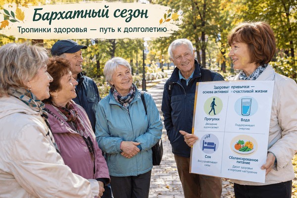 Информационный час в клубе по интересам «Бархатный сезон», «Тропинки здоровья путь к долголетию»
