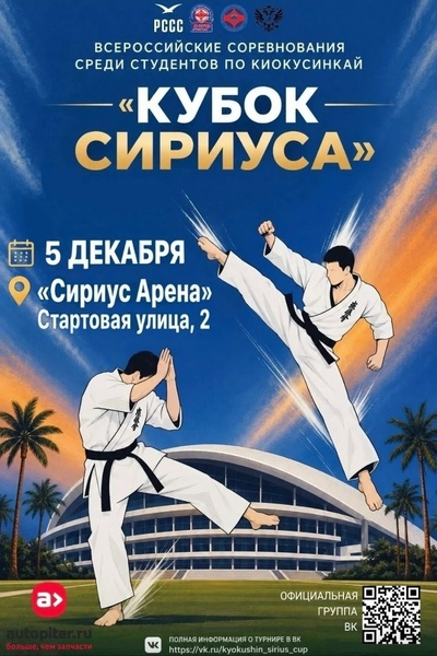 Всероссийские соревнования по Киокусинкай среди студентов «Кубок Сириуса» (кумитэ, ката)