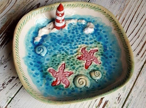 Мастер-класс «Морские керамические тарелочки»
