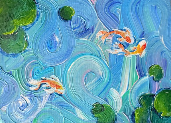 Мастер-класс «Акриловая живопись «Пруд»»