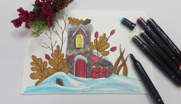 Мастер-класс по скетчингу «Эх, валенки!»