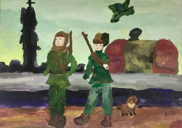 Выставка рисунков учащихся «Защитникам Отечества»