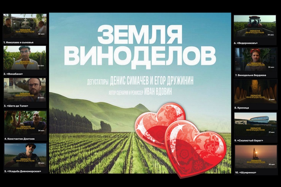 Киновечер для влюблённых в вино: дегустация вин "Винодельни Криница" и "Скалистый Берег" под просмотр фильма «Земля виноделов»