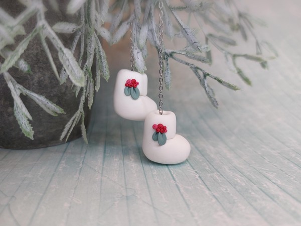 Мастер-класс по лепке из полимерной глины Серьги «Валенки»