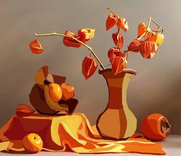 Мастер-класс «Цветной натюрморт»