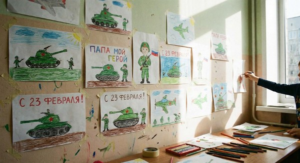 Выставка рисунков «На страже мира и добра»