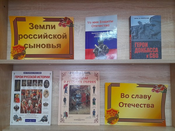 Книжно – иллюстративная выставка «Земли российской сыновья»