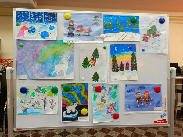 Выставка детских рисунков «Зимние забавы»