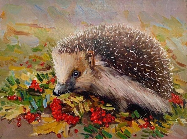 Выставка рисунков ко Дню ежа