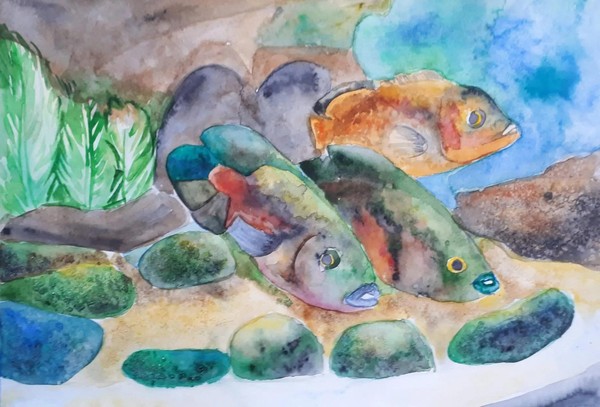 Выставка детского рисунка «Подводный мир»