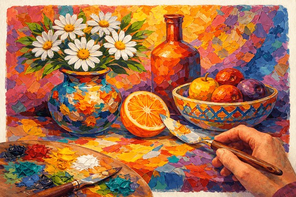 Мастер-класс живописи мастихином «Цвет и фактура»