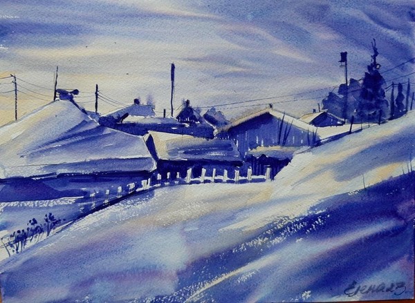 Мастер-класс «Зимний пейзаж»