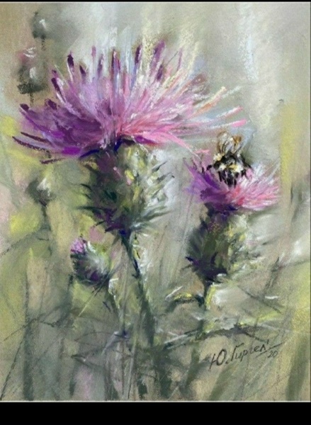 21.02 в 16.00 Мастер-класс по пастели "Цветы".