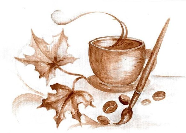 Мастер-класс по рисованию в технике кофейной живописи