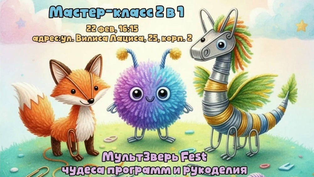 Мастер-класс 2 в 1 — «МультЗверьFest» — чудеса программ и рукоделия!