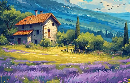 Живопись. Акрил. Горный пейзаж