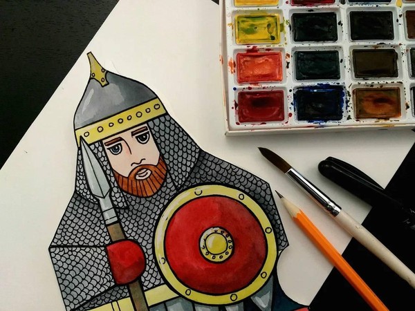 Мастер-класс «Открытка «Богатырь-защитник»