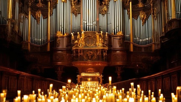 Контратенор и орган при свечах