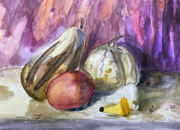 Творческое занятие по живописи «Этюд овощей»