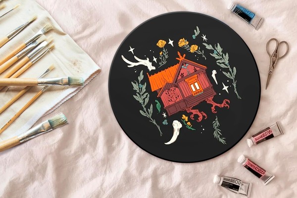 Мастер-класс «Живопись акрилом. Избушка на курьих ножках»