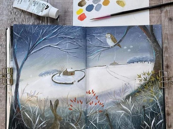 Мастер-класс «Зимняя открытка»