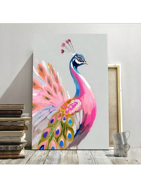 26.02 в 18.30 Мастер-класс "Павлин", масло/акрил.