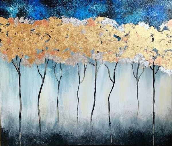 Мастер-класс «Пейзаж с поталью»